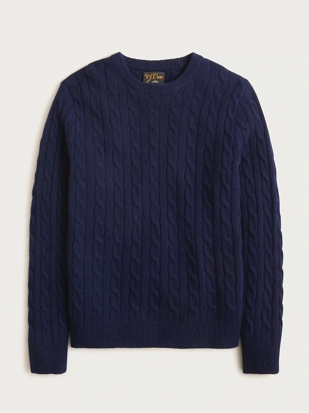 J. CREW Cashmere cable-knit sweater in Navy Size M $298 AZ972
